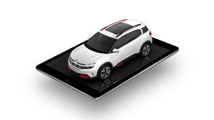 Véhicule Citroën C5 Aircross posé sur une tablette